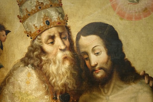 The Holy Trinity, Spain 17th Century  - Paintings & Drawings Style Louis XIII