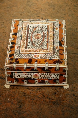 Vizagapatam Indian box in ivory and tortoiseshell,19th century - Objects of Vertu Style Art nouveau