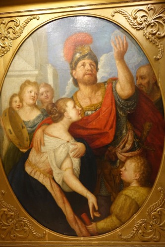 Antiquités - Coriolan et Véturie, école allemande vers 1750