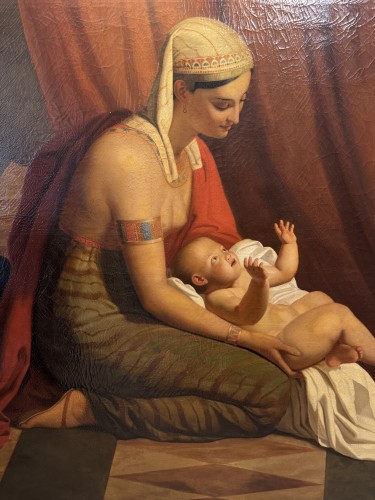 Moses presented to Pharaoh, work by a student of Victor ORSEL circa 1830 - Paintings & Drawings Style Louis-Philippe