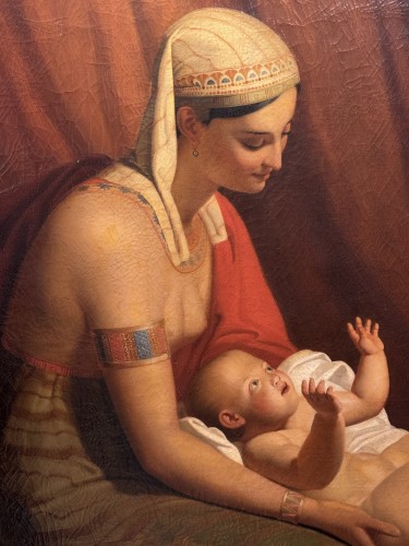 Paintings & Drawings  - Moses presented to Pharaoh, work by a student of Victor ORSEL circa 1830