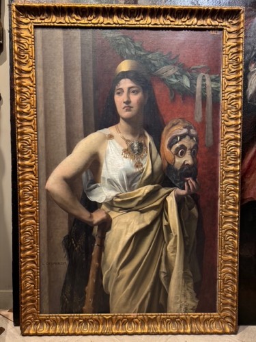 Portrait of an actress, Louis DESMAREST, circa 1890-1900 - Paintings & Drawings Style Art nouveau