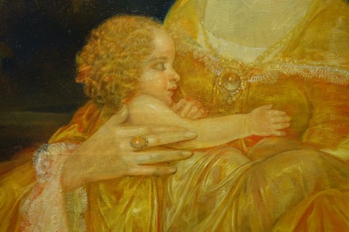 Young woman with her child, Karel VAN BELLE, 1933 - 