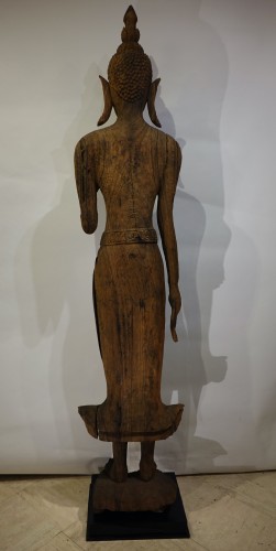 Asian Works of Art  - A huge Luang Prabang standing Bouddha, Laos  17th century