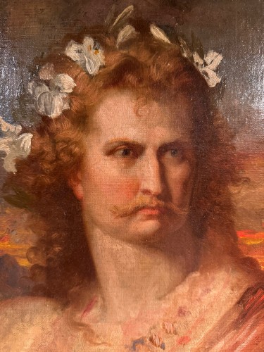 Paintings & Drawings  - Portrait of a Gallic warrior, C.L. LESSING (1808-1880)