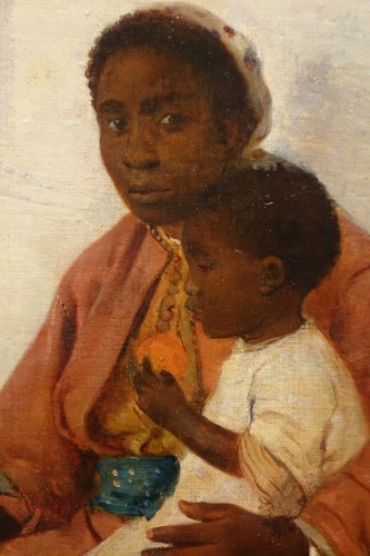 19th century - A young woman selling fruits in north Africa, Emile CHARLET (1851-1927) 
