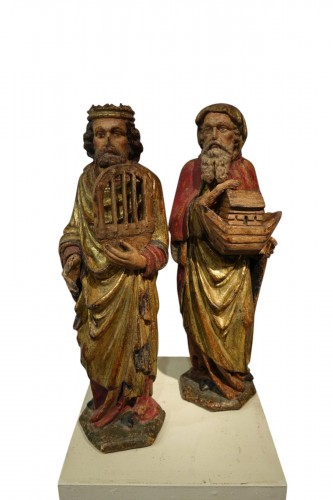 Noé and the king David, Flemish beginning of the 16th century