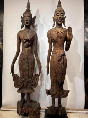 XVIIe siècle - Deux très grands Bouddhas, Laos Luang-Prabang,17e-18e siècle