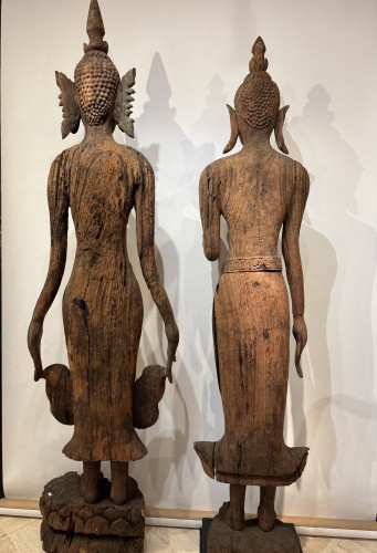 Deux très grands Bouddhas, Laos Luang-Prabang,17e-18e siècle - 
