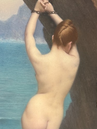 Andromède enchainée au rocher, A.BARRÈ, vers 1900 - Tableaux et dessins Style Art nouveau