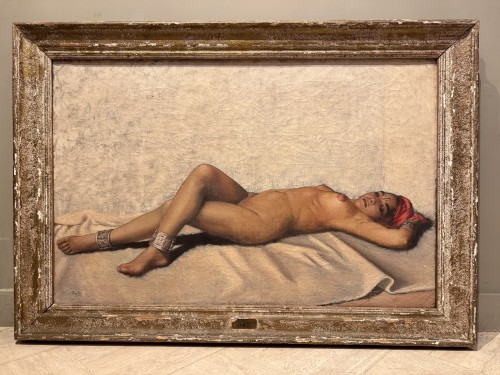 Antiquités - Young Nude Oriental Woman Lying Down - Jean Dutey, Circa 1930.