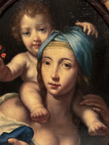 Virgin And Child, French School, 18th Century. - Paintings & Drawings Style Louis XIV