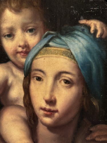 Paintings & Drawings  - Virgin And Child, French School, 18th Century.