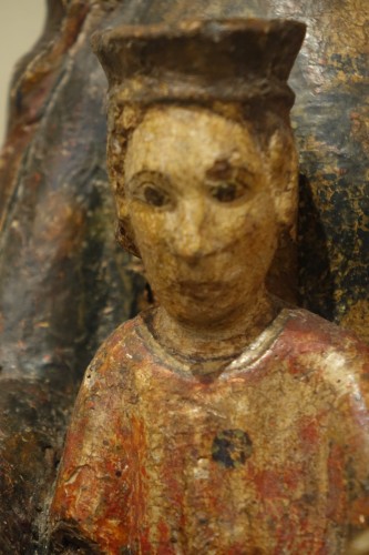 Sculpture Sculpture en Bois - Vierge à l'Enfant, Sedes Sapientiae, Italie XIIIe siècle