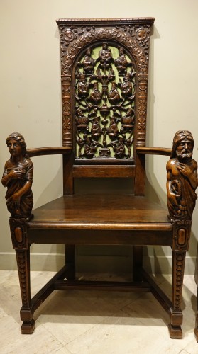 Sièges Fauteuil & Bergère - Paire de fauteuils néo-renaissance, France vers 1870