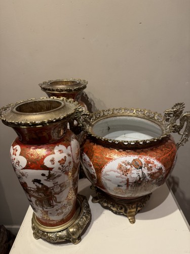 Trois porcelaines Kutani fabrique Matsubara, Japon vers 1890 - Arts d