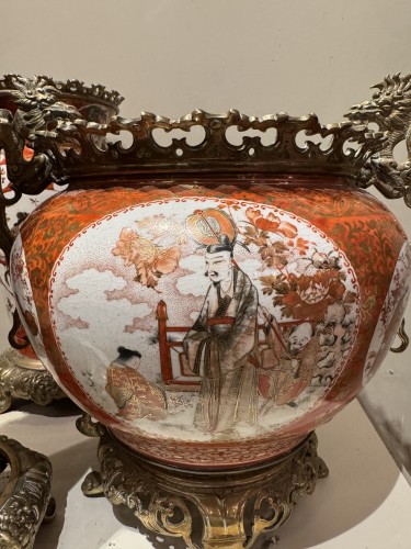  - Trois porcelaines Kutani fabrique Matsubara, Japon vers 1890