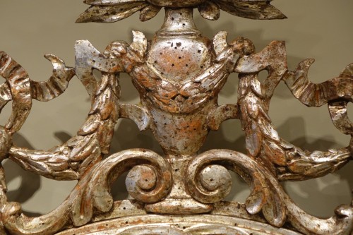 Louis XVI - Louis XVI Silver Leaf Mirror