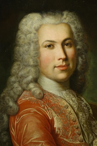 Tableaux et dessins Tableaux XVIIIe siècle - Portrait d'un gentilhomme tenant une tabatière, France vers 1730