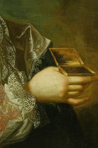 Portrait d'un gentilhomme tenant une tabatière, France vers 1730 - La Crédence