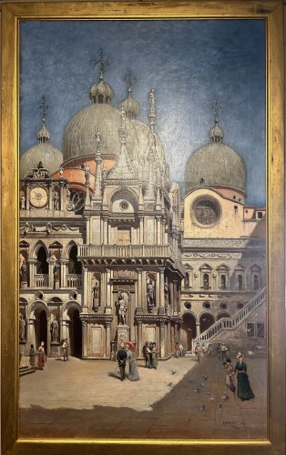 Paintings & Drawings  - View Of The Palazzo Ducale, Fw Odelmark,1889