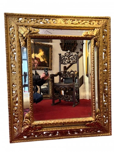 Large Mirror with Gilt Wood- Framework, late 19th Century