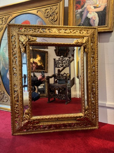 Mirrors, Trumeau  - Large Mirror with Gilt Wood- Framework, late 19th Century