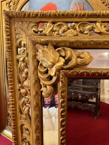 Large Mirror with Gilt Wood- Framework, late 19th Century - Napoléon III