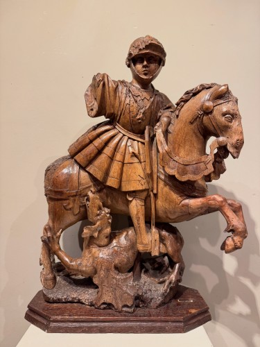 Saint George Slaying The Dragon, Loire Valley, Circa 1520-1530 - Sculpture Style Renaissance