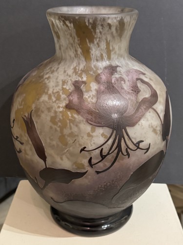Grand vase boule, Daum Nancy vers 1914-1915 - Art nouveau