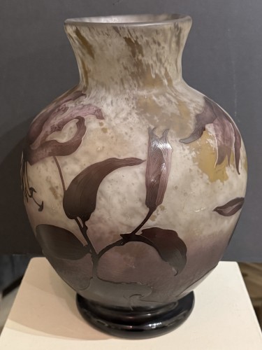 Art nouveau - Grand vase boule, Daum Nancy vers 1914-1915