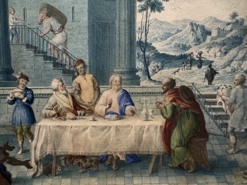 XVIIe siècle - Paire de gouaches, France 17e siècle