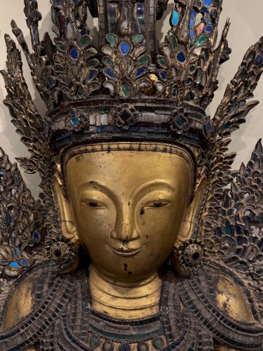 Asian Works of Art  - Monumental Bouddha Tai Yai, Burma 18th century