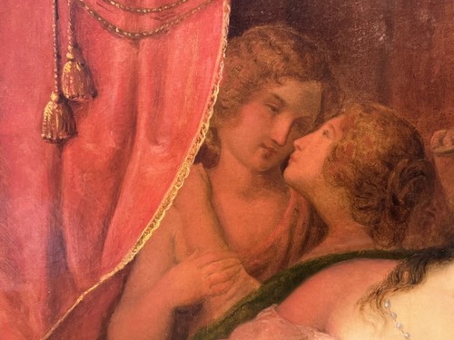 Tableaux et dessins Tableaux XIXe siècle - Jeune femme alanguie sur une récamier, attribué à Natale Schiavone ( 1777-1858)