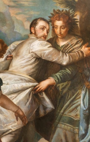 The Choice Of Hercules, Very Large Oil On Canvas, Italy 18th Century - Paintings & Drawings Style Louis XV