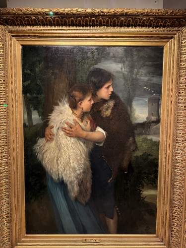A Shepherd Protecting A Young Woman From The Storm - Emile LEVY (1826-1890) - 