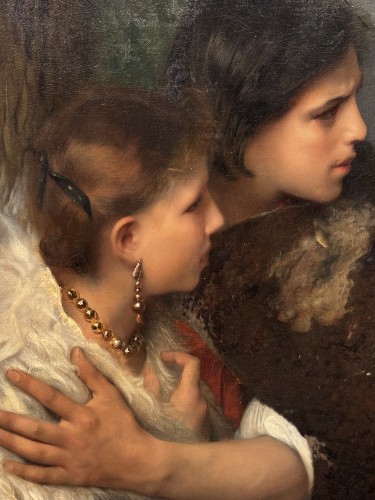 A Shepherd Protecting A Young Woman From The Storm - Emile LEVY (1826-1890) - Napoléon III