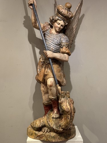 Saint Michel Terrassant Le Mal, Italie 18e siècle - Louis XV