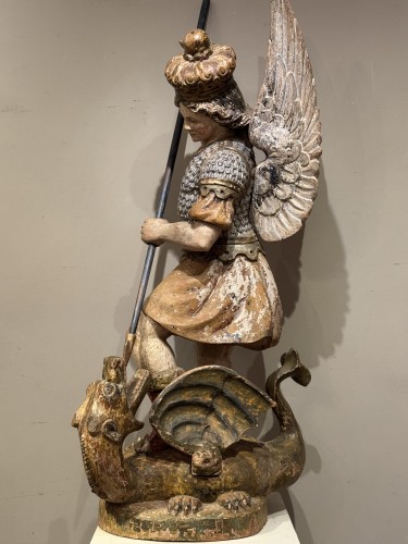 Louis XV - Saint Michel Terrassant Le Mal, Italie 18e siècle
