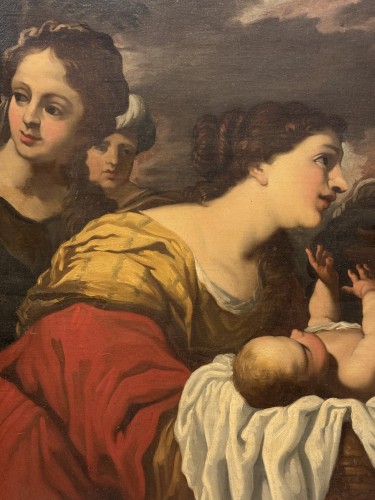Louis XIV - Moïse et la fille de Pharaon, école Génoise fin 17e début 18e