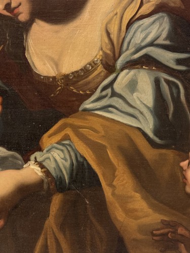 Antiquités - Moïse et la fille de Pharaon, école Génoise fin 17e début 18e