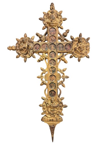 Grande Croix de procession, Italie 18e siècle