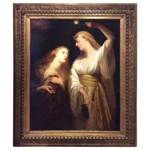 John J. NAPIER - École Anglaise fin XIXe siècle - Femmes drapées à l'Antique