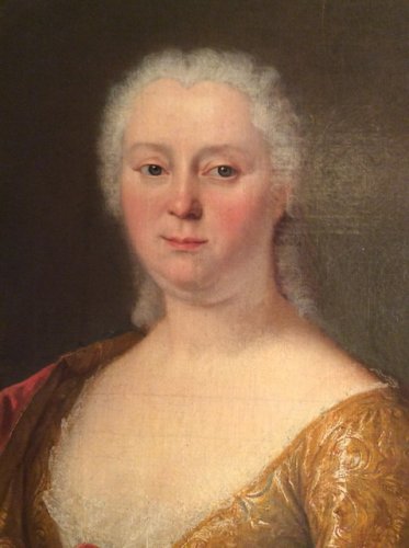 Presumed Portrait of the Princess Palatine, France 18th Century  - Paintings & Drawings Style Louis XIV