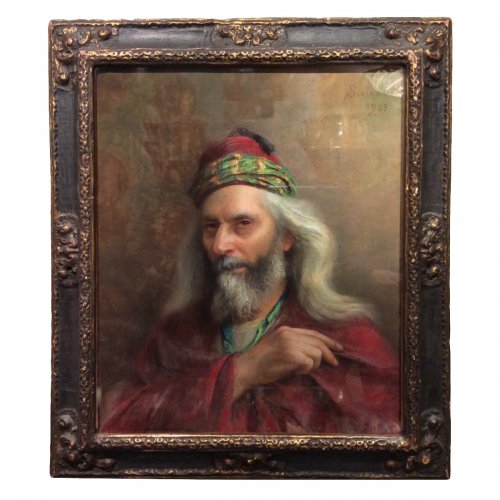 Portrait of Ephraim - Pastel signed SAIZEDE 1923