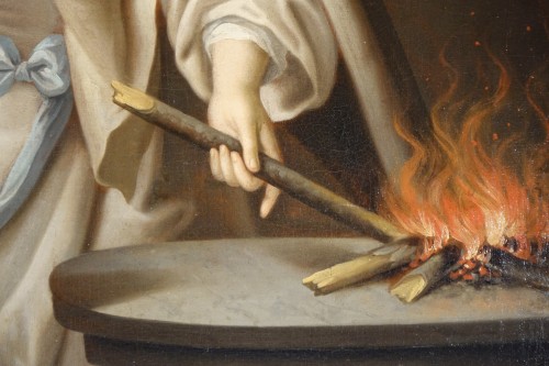 Vestal reviving the sacred fire, French school,18th c. - Louis XV