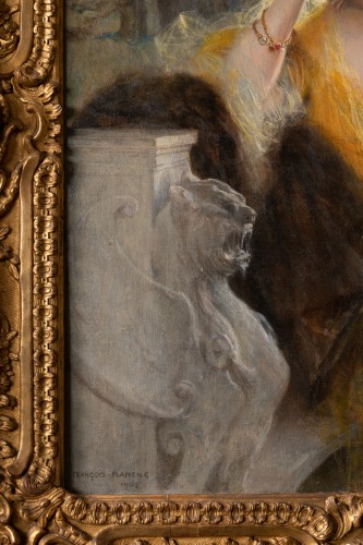 Portrait de Mme FOULD, datée 1903 - Francois FLAMENG (1856-1923) - La Crédence