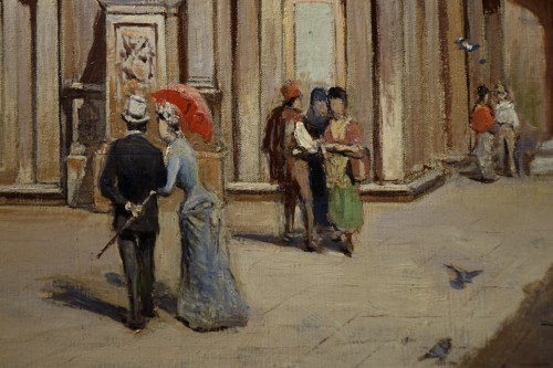 La cour du Palais Ducal à Venise - F.W.ODELINCK, 1889 - La Crédence
