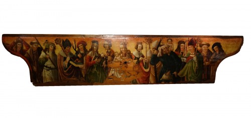 Predella(?) representing a Nativity and several saints, Bavaria, circa 1520