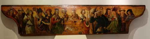 Predella(?) representing a Nativity and several saints, Bavaria, circa 1520 - Religious Antiques Style Renaissance